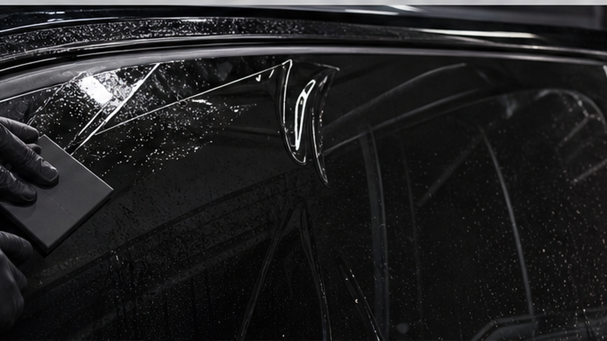 Window tint installation at Mr. Detail in Fond du Lac WI